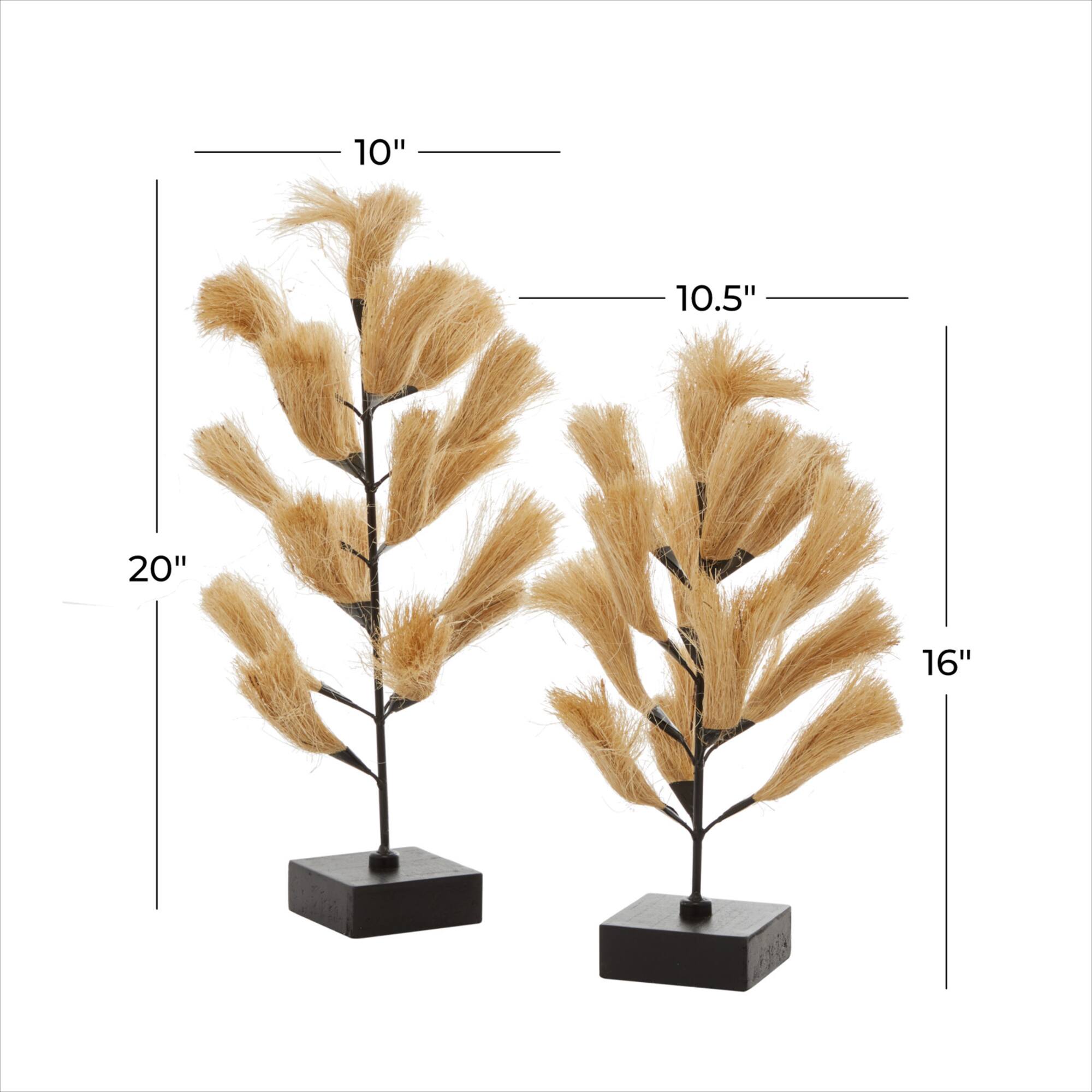 Brown Wood Natural Abstract Sculpture Set